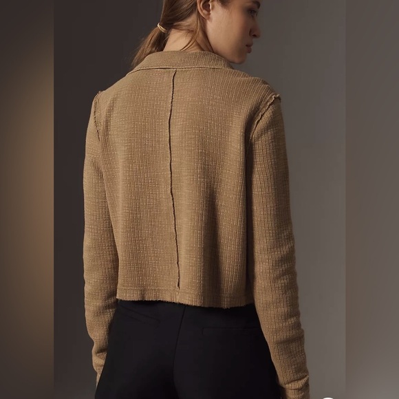 Anthropologie Pilcro Half Zip Ribbed Pullover Sweater Top - Picture 5 of 5